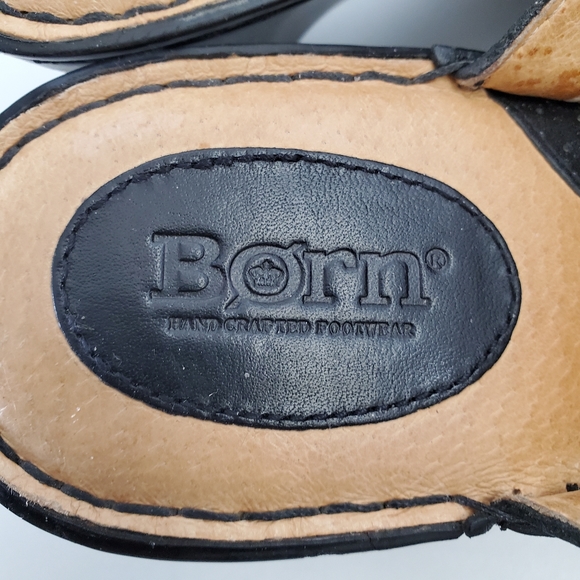 Born Black Leather Slip on Mules Size 10 - Picture 10 of 13